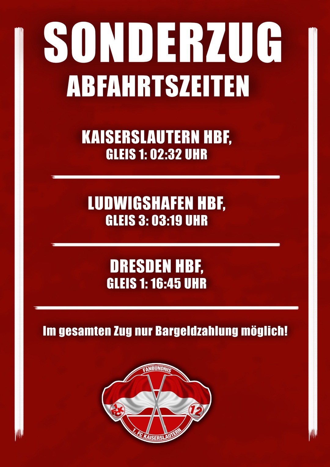 Sonderzug Dresden Abfahrtszeiten