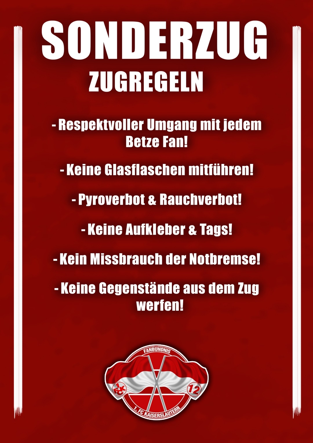 Sonderzug Dresden Regeln